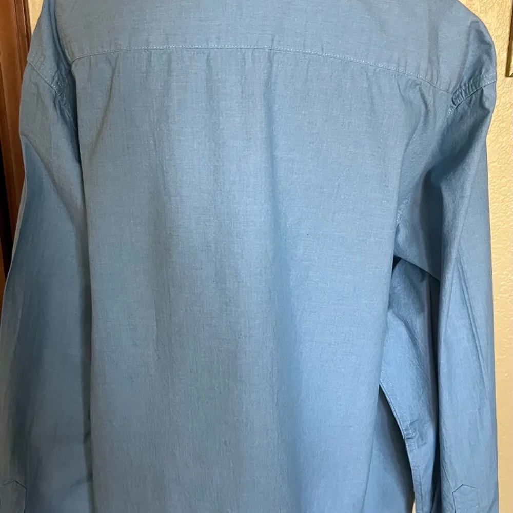 Four Objects #GOK women’s Work Shirt Indigo Chambray organic cotton size XXL - Picture 7 of 8